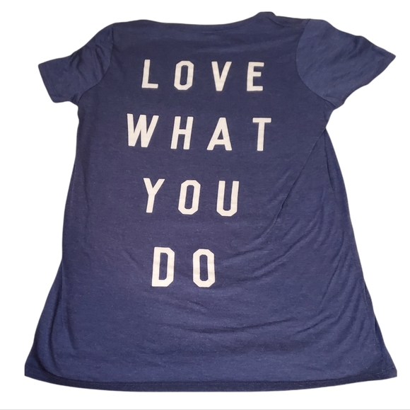 MIGHTY FINE | Women's blue Do What You Love text graohic t-shirt. Size small. - Picture 2 of 3